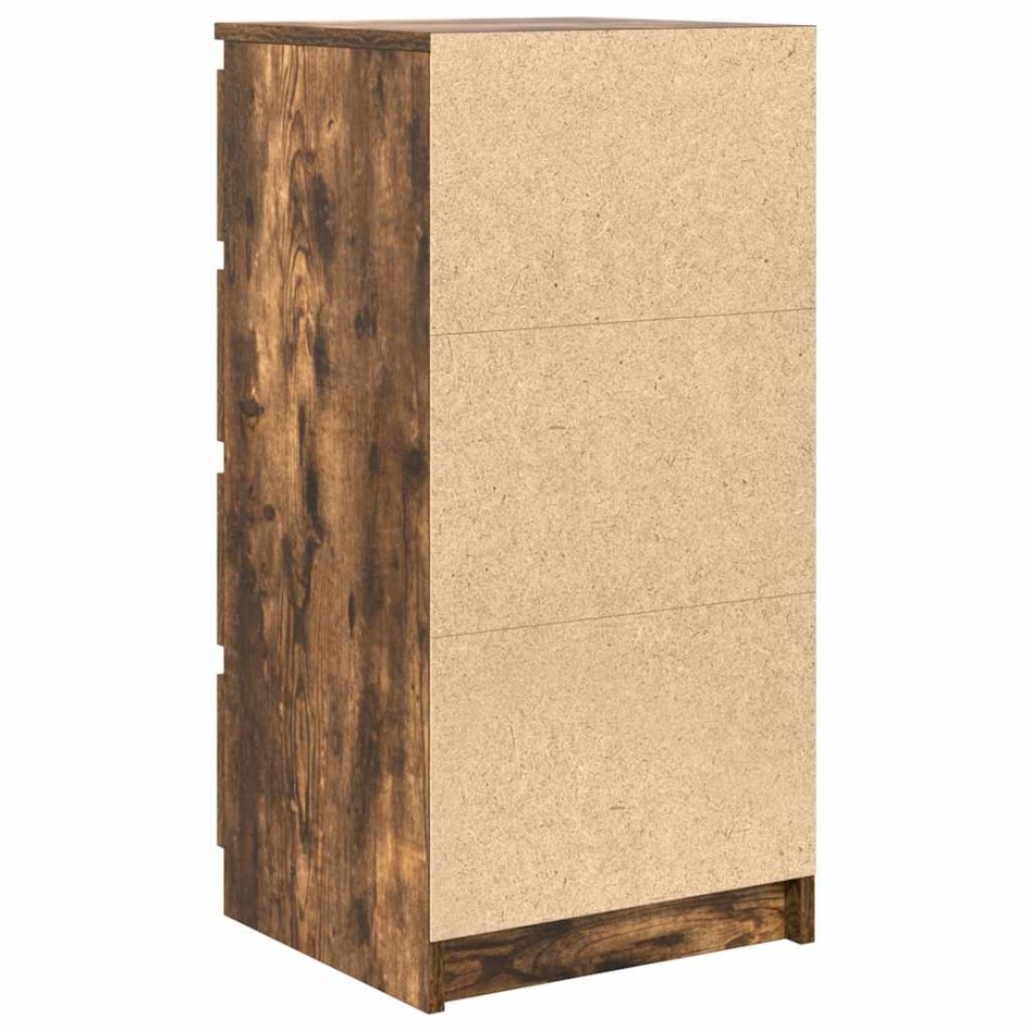 Aparador roble ahumado 37,5x35x76 cm madera de