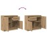 Aparador con cajón roble artesanal 71x35x65cm madera