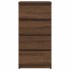 Aparador roble marrón 37,5x35x76 cm madera de