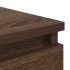 Aparador roble marrón 37,5x35x76 cm madera de
