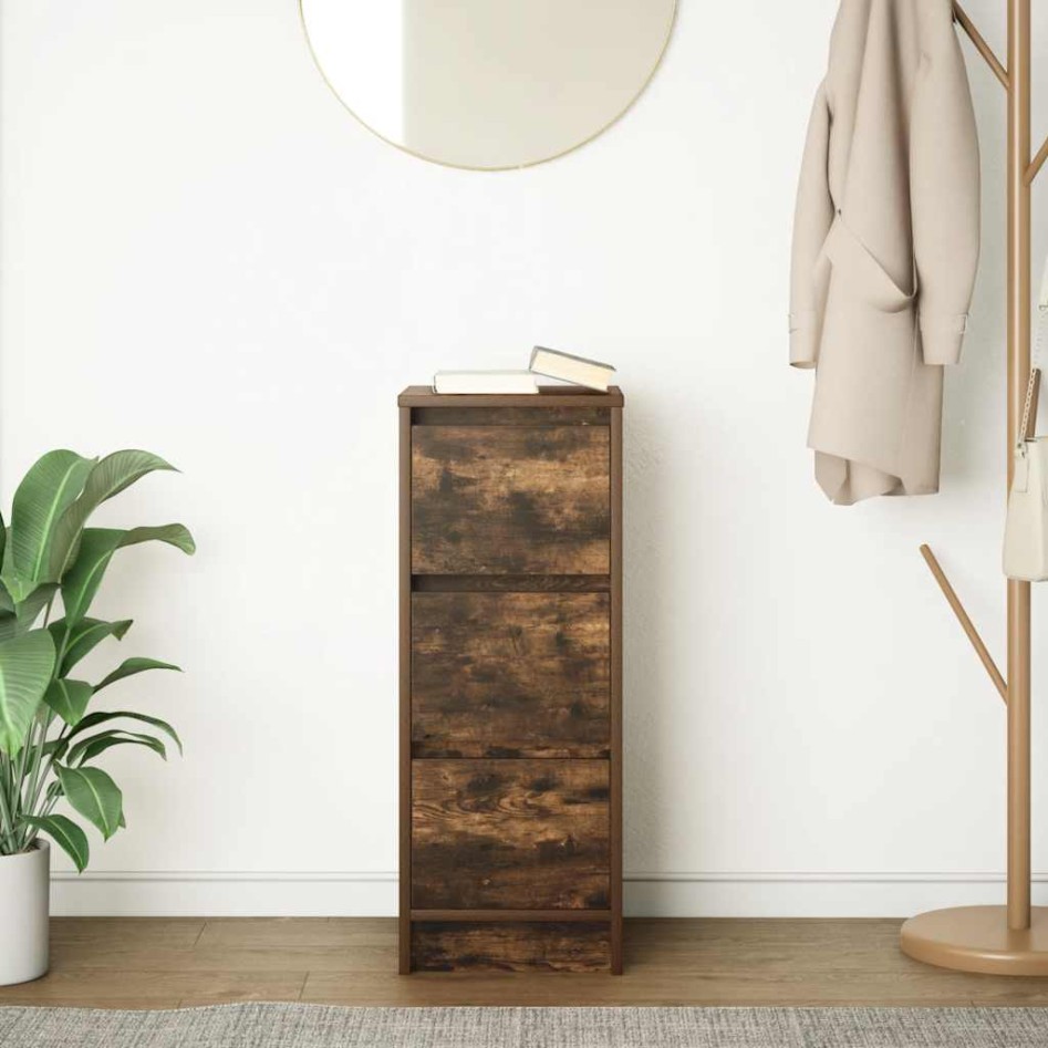 Aparador roble ahumado 29,5x34x76 cm madera de