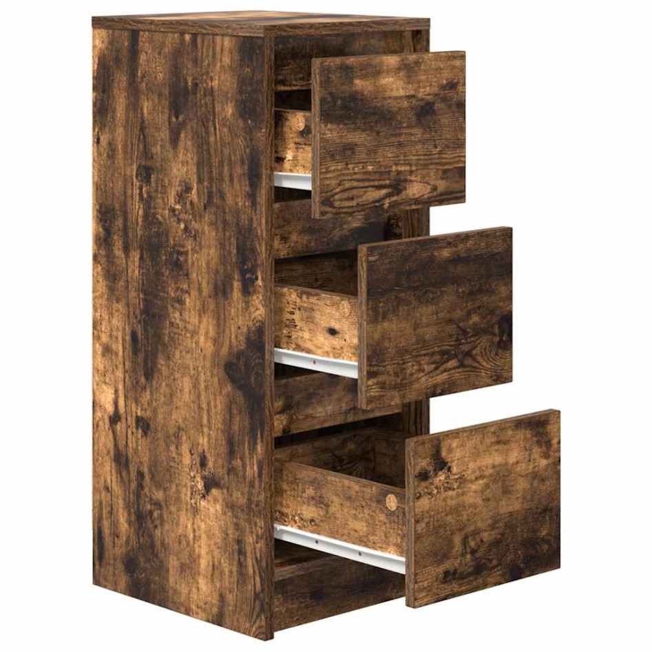 Aparador roble ahumado 29,5x34x76 cm madera de