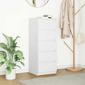 Aparador con cajones blanco 37,5x35x99 cm madera de