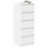Aparador con cajones blanco 37,5x35x99 cm madera de