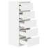 Aparador con cajones blanco 37,5x35x99 cm madera de