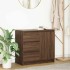 Aparador con cajón roble marrón 71x35x65 cm madera