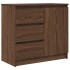 Aparador con cajón roble marrón 71x35x65 cm madera