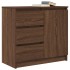 Aparador con cajón roble marrón 71x35x65 cm madera