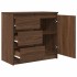 Aparador con cajón roble marrón 71x35x65 cm madera