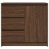 Aparador con cajón roble marrón 71x35x65 cm madera