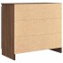 Aparador con cajón roble marrón 71x35x65 cm madera