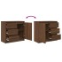 Aparador con cajón roble marrón 71x35x65 cm madera