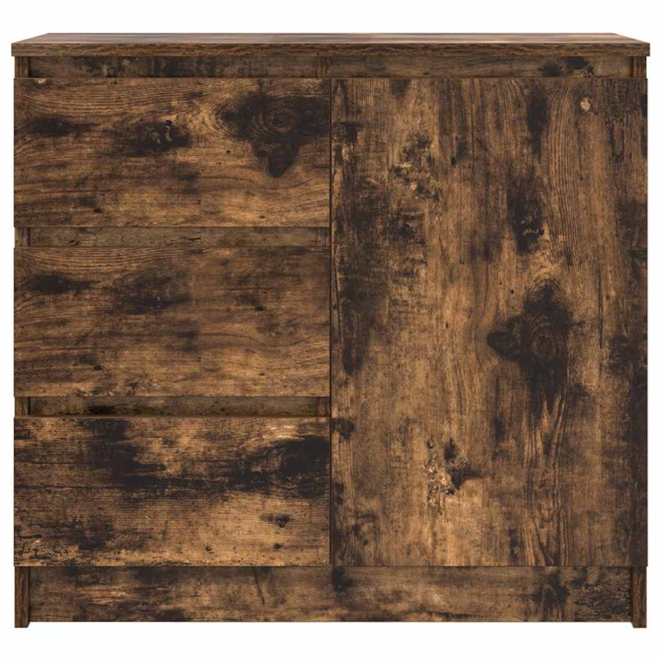 Aparador con cajón roble ahumado 71x35x65 cm madera
