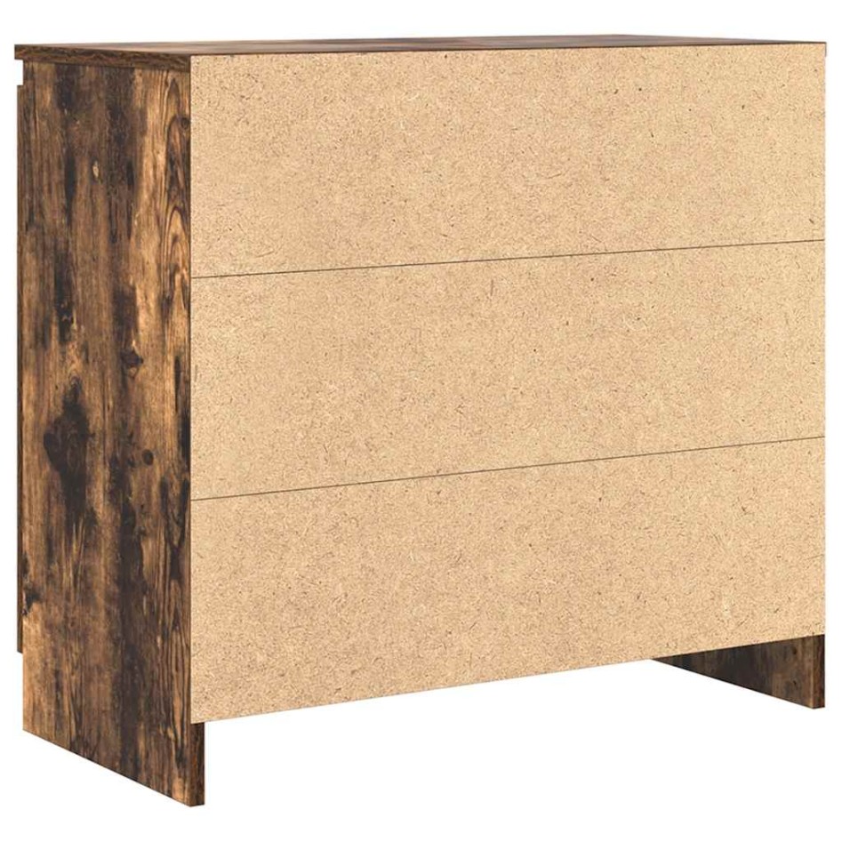Aparador con cajón roble ahumado 71x35x65 cm madera