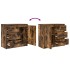 Aparador con cajón roble ahumado 71x35x65 cm madera
