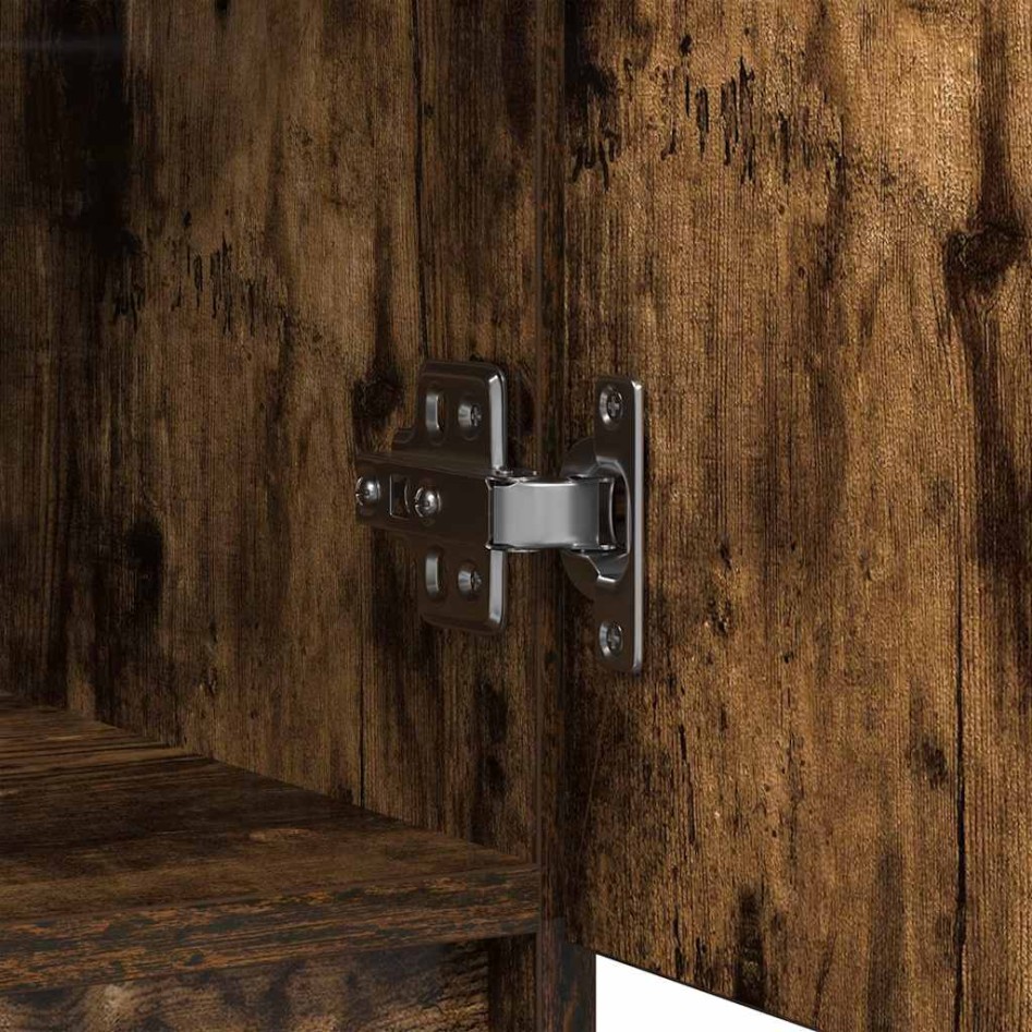 Aparador con cajón roble ahumado 71x35x65 cm madera