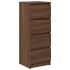 Aparador roble marrón 37,5x35x99 cm madera de