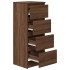 Aparador roble marrón 37,5x35x99 cm madera de