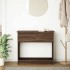 Mesa consola con cajones roble marrón 85,5x38,5x74,5