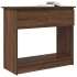 Mesa consola con cajones roble marrón 85,5x38,5x74,5