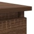 Mesa consola con cajones roble marrón 85,5x38,5x74,5