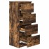 Aparador roble ahumado 37,5x35x99 cm madera de
