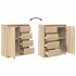 Aparador con cajones roble Sonoma 71x35x84 cm madera