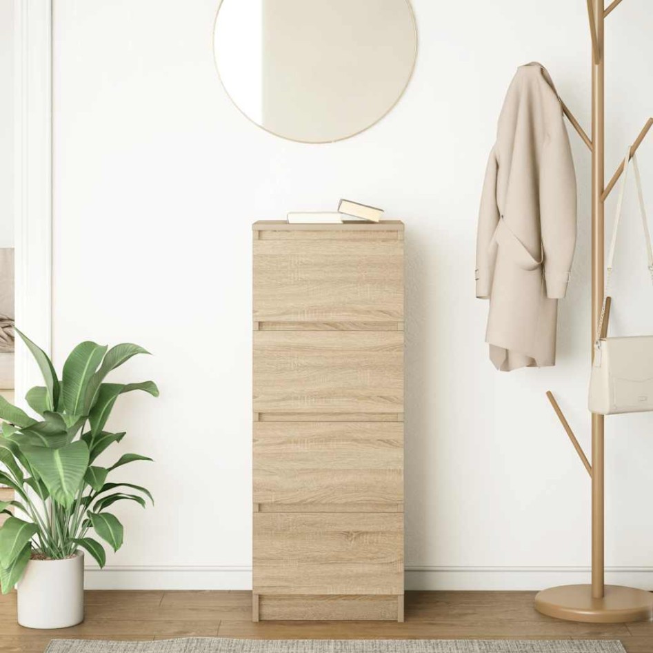 Aparador roble Sonoma 37,5x35x76 cm madera