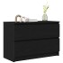 Mueble de TV de madera de ingeniería negro 80x35x54
