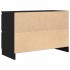 Mueble de TV de madera de ingeniería negro 80x35x54