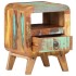 Mesita de noche de madera maciza reciclada 30x30x41