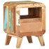 Mesita de noche de madera maciza reciclada 30x30x41
