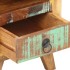 Mesita de noche de madera maciza reciclada 30x30x41