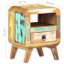 Mesita de noche de madera maciza reciclada 30x30x41