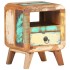 Mesita de noche de madera maciza reciclada 30x30x41