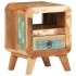 Mesita de noche de madera maciza reciclada 30x30x41