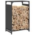 Leñero negro 44x28x65 cm Acero laminado en