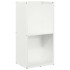 Leñero blanco 40x30x80 cm Acero laminado en