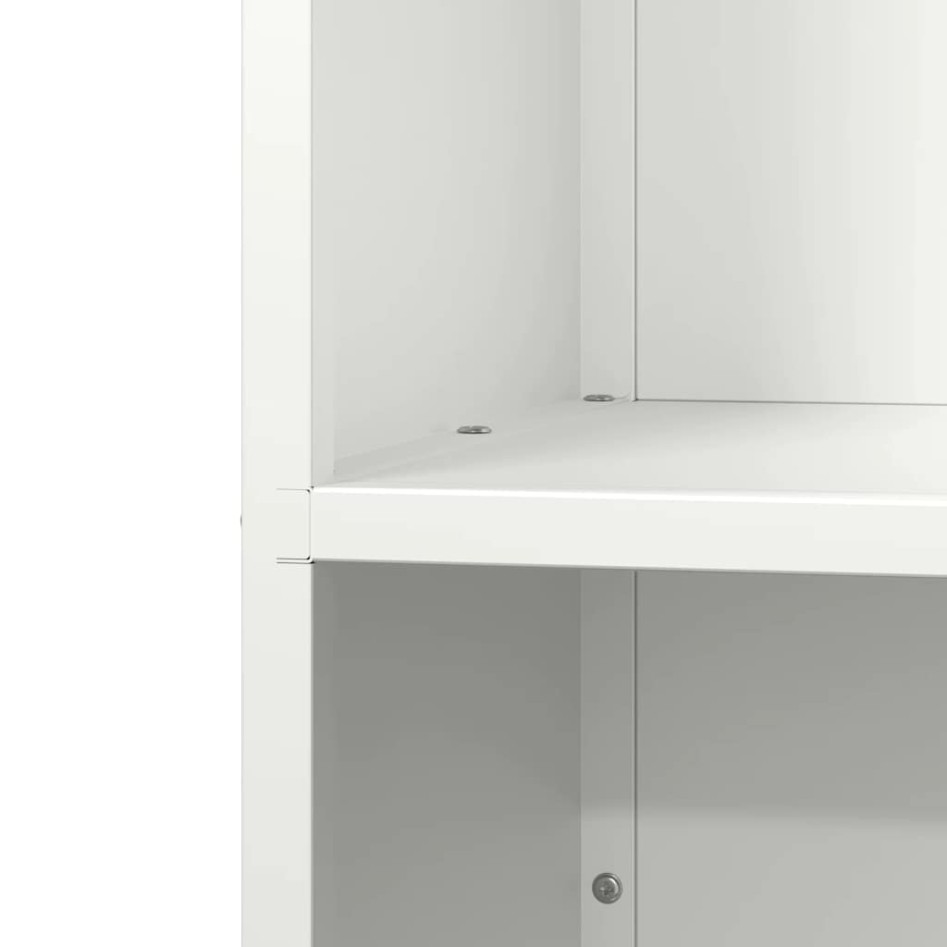 Leñero blanco 40x30x80 cm Acero laminado en