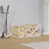 Leñero blanco 70x43x34,5 cm Acero laminado en