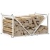 Leñero blanco 70x43x34,5 cm Acero laminado en