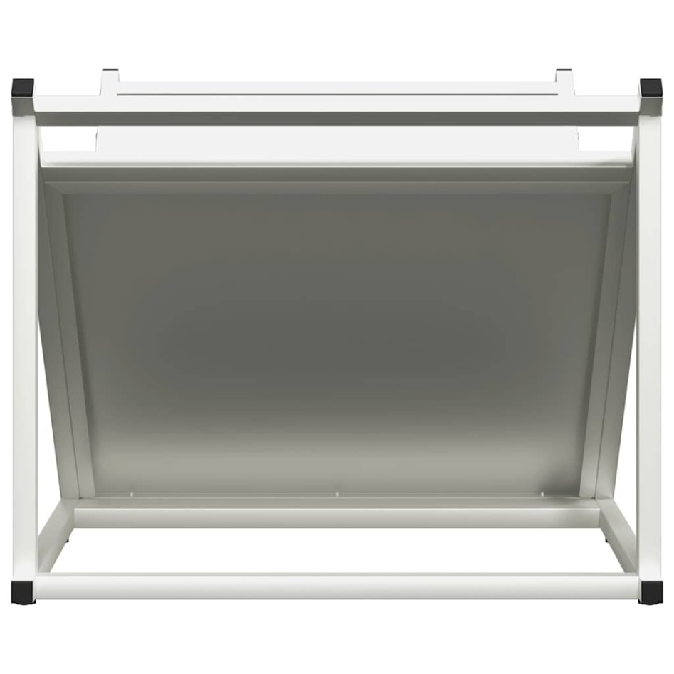 Leñero blanco 70x43x34,5 cm Acero laminado en