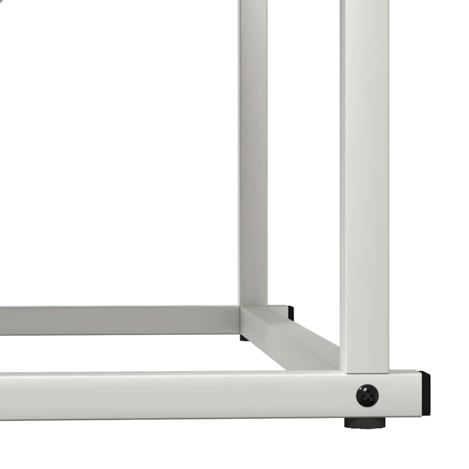 Leñero blanco 70x43x34,5 cm Acero laminado en