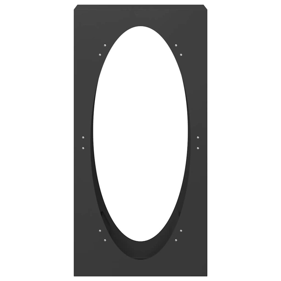 Leñero negro 50x23x100 cm Acero laminado en