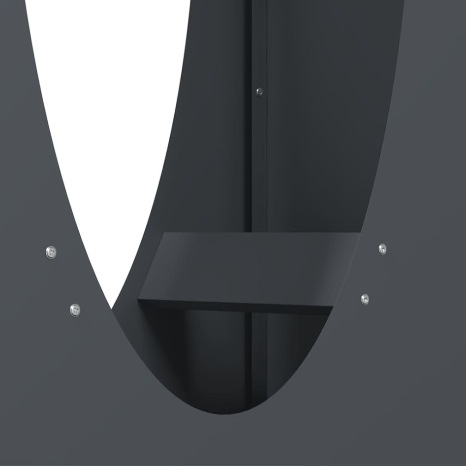 Leñero antracita 50x23x100 cm Acero laminado en