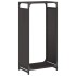 Leñero negro 44x28x90 cm Acero laminado en
