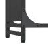 Leñero negro 44x28x90 cm Acero laminado en