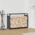 Leñero antracita 90x28x65 cm Acero laminado en