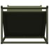 Leñero verde oliva 70x43x34,5 cm Acero laminado en