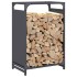 Leñero antracita 44x28x65 cm Acero laminado en